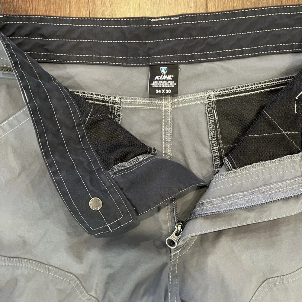 Kuhl Renegade Pants 34x30 Tag Grey Stretch Outdoor Hiking Nylon Length Extender - Picture 3 of 7